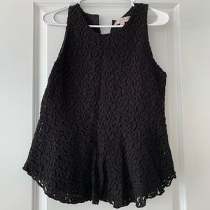 Loft Lacy Black Baby Doll Tank